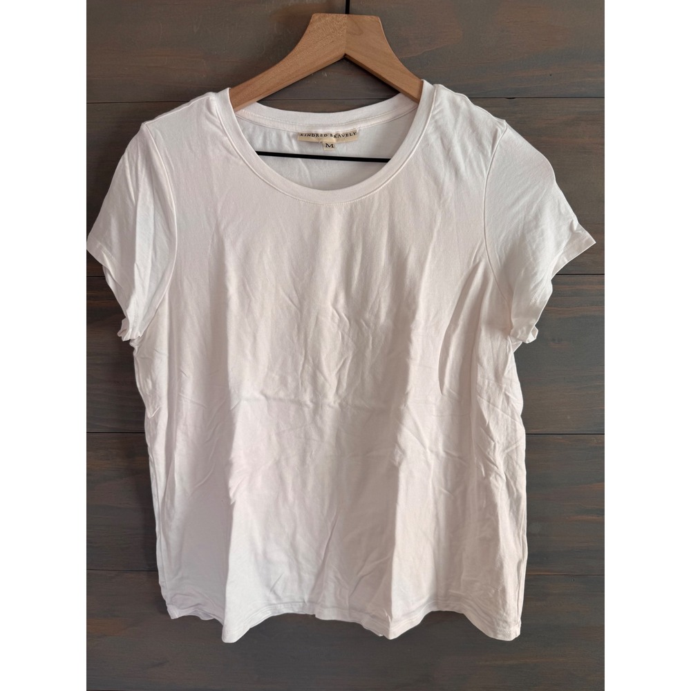 Kindred Bravely Modal Crew Maternity Nursing T-shirt White Cotton Short Sleeve M